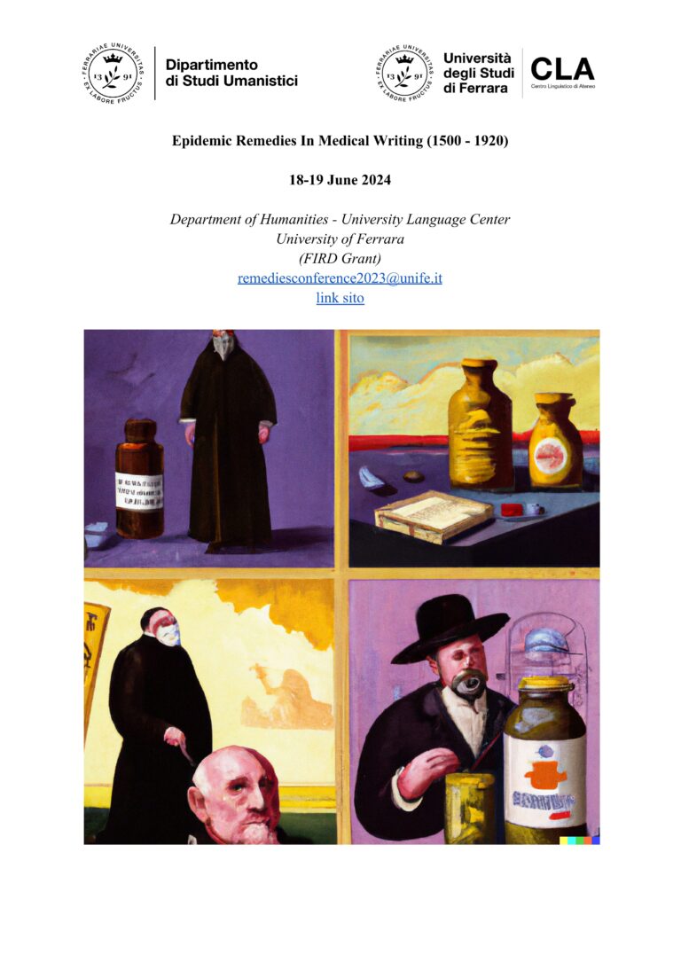 CfP: Epidemic Remedies In Medical Writing (1500 – 1920), 18-19 June 2024