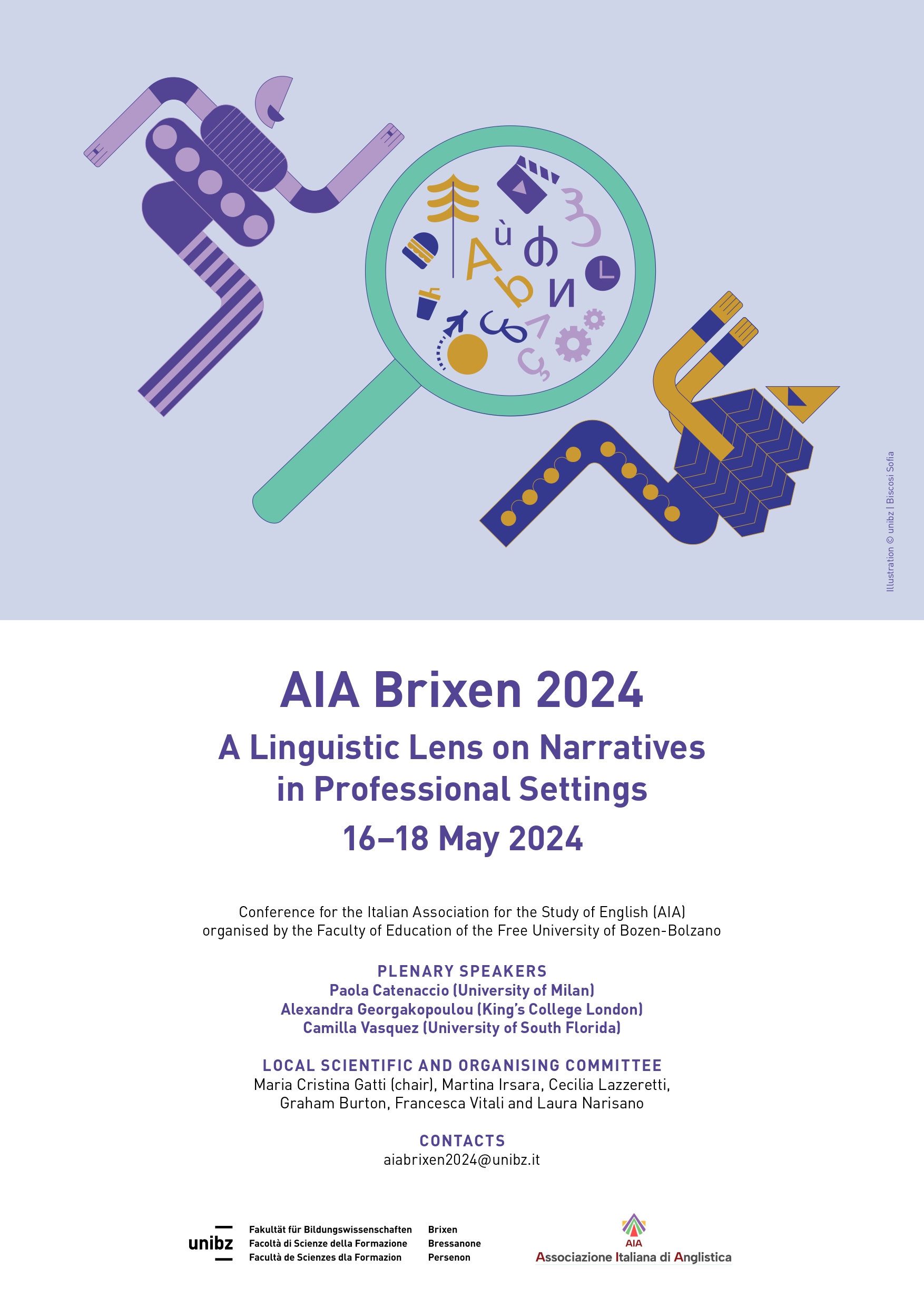 AlA Brixen 2024 A Linguistic Lens on Narratives in Professional Settings 16-18 May 2024​