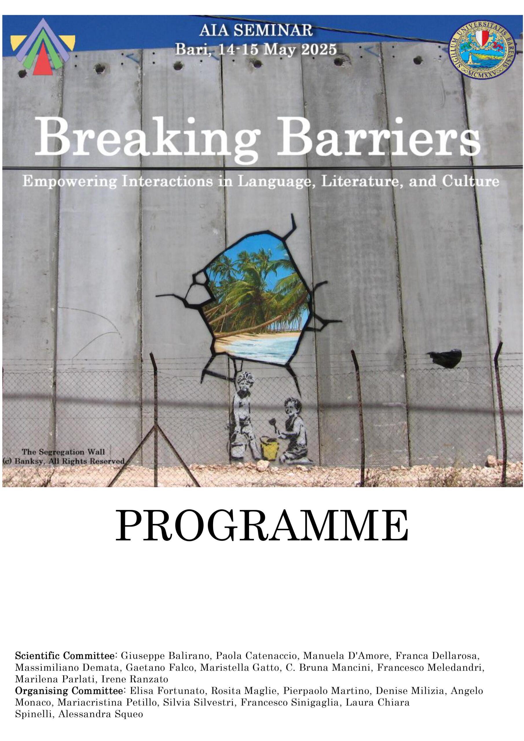 ***PROGRAMME AIA SEMINAR, Bari, 14-15 May 2025***
